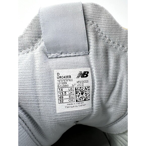 New Balance RC42 Lifestyle Casual Sneaker Shoes Mens 14 Grey White Gum URC42EB main image 10